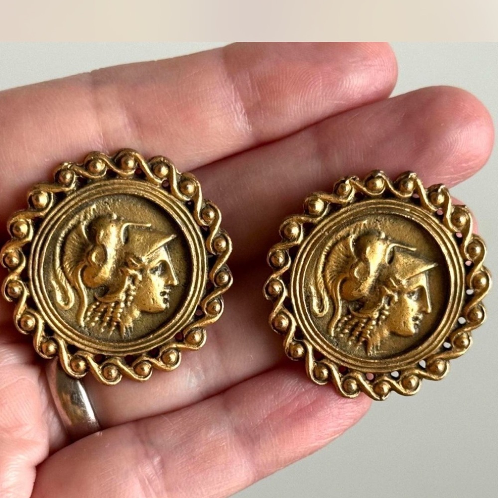 Vintage Alva Gold coin Earrings